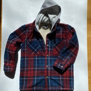 Freedom Foundry warm flannel fleece with hood Boys 10-12